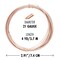 The Beadsmith Half-Round Craft Wire - Medium Temper Beading Wire, Rose Gold Color, 21 Gauge, 4 Yards